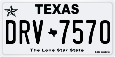 TX license plate DRV7570