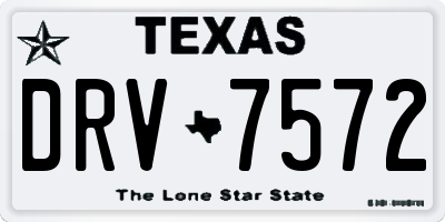 TX license plate DRV7572