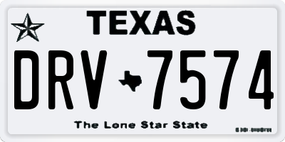 TX license plate DRV7574