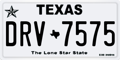 TX license plate DRV7575