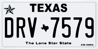 TX license plate DRV7579