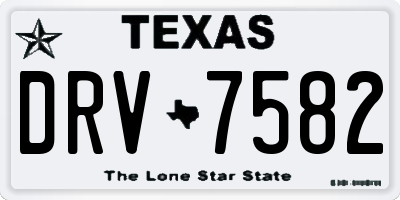 TX license plate DRV7582