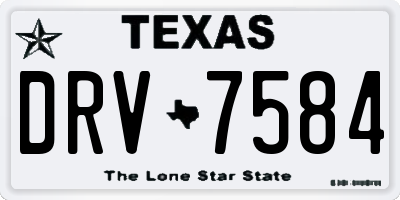 TX license plate DRV7584