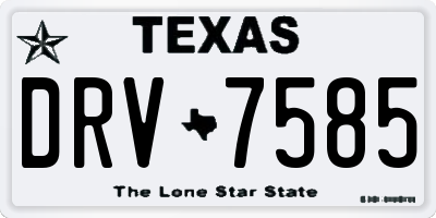 TX license plate DRV7585