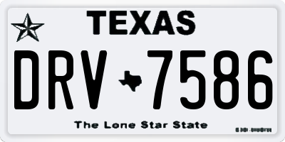 TX license plate DRV7586