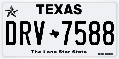 TX license plate DRV7588