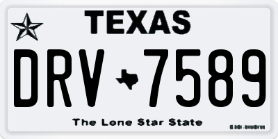 TX license plate DRV7589