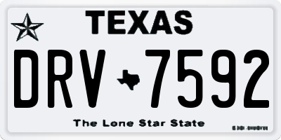 TX license plate DRV7592