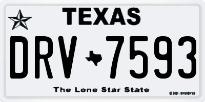 TX license plate DRV7593