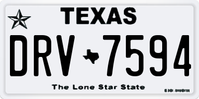 TX license plate DRV7594