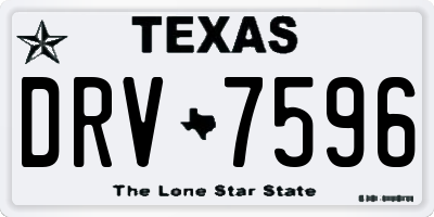 TX license plate DRV7596