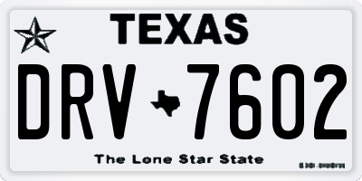 TX license plate DRV7602