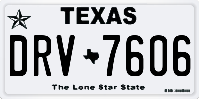 TX license plate DRV7606