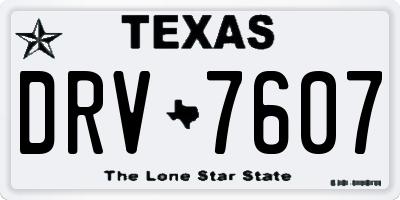 TX license plate DRV7607