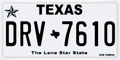 TX license plate DRV7610