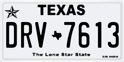 TX license plate DRV7613