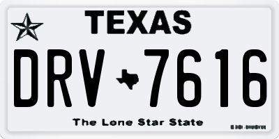 TX license plate DRV7616