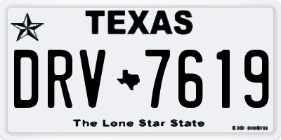 TX license plate DRV7619