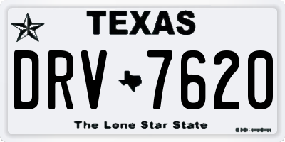 TX license plate DRV7620