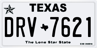 TX license plate DRV7621