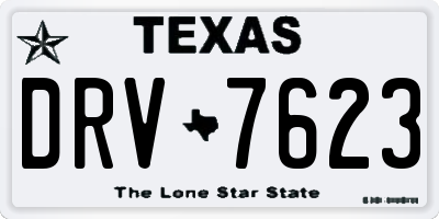 TX license plate DRV7623