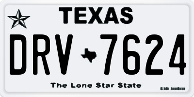 TX license plate DRV7624