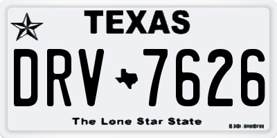 TX license plate DRV7626