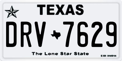 TX license plate DRV7629