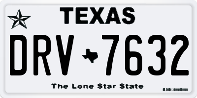 TX license plate DRV7632