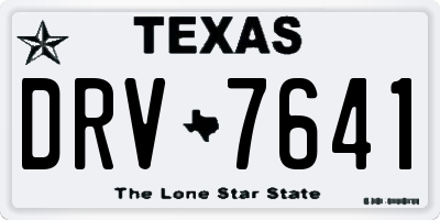 TX license plate DRV7641