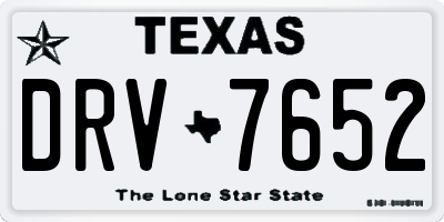 TX license plate DRV7652