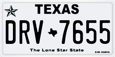 TX license plate DRV7655