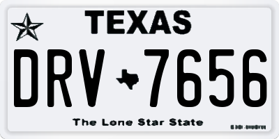 TX license plate DRV7656