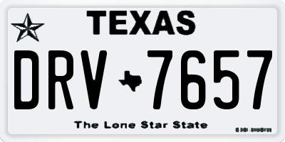 TX license plate DRV7657