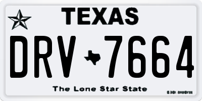 TX license plate DRV7664