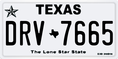 TX license plate DRV7665