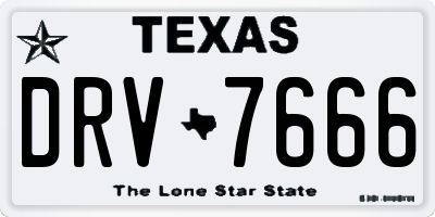 TX license plate DRV7666