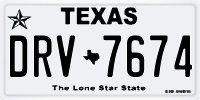 TX license plate DRV7674