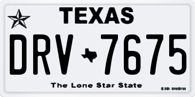 TX license plate DRV7675