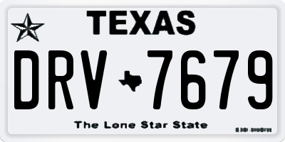 TX license plate DRV7679