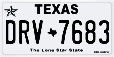TX license plate DRV7683