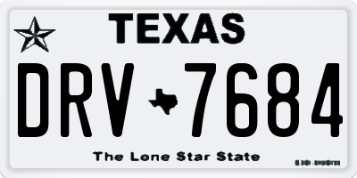 TX license plate DRV7684