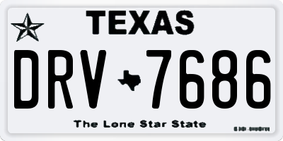 TX license plate DRV7686