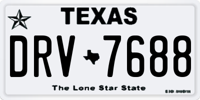 TX license plate DRV7688