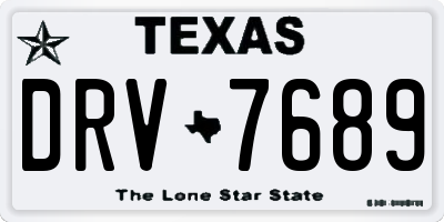 TX license plate DRV7689