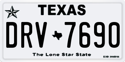 TX license plate DRV7690