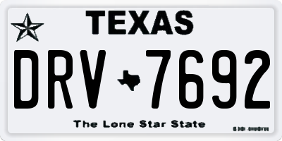 TX license plate DRV7692