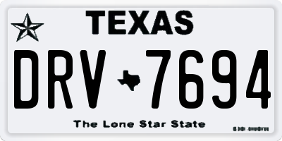 TX license plate DRV7694