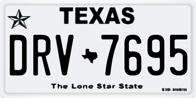 TX license plate DRV7695