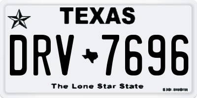 TX license plate DRV7696